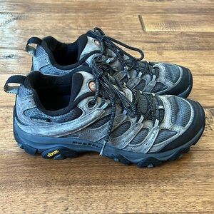 Merrell Moab 3 Waterproof Hiking Shoes Leather Mesh Granite Gray Mens Size 8.5